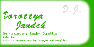 dorottya jandek business card
